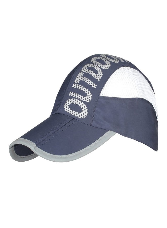 iSWEVEN Printed Summer Breathable Mesh Baseball Cap Quick Drying Hats for Men Outdoor Light Weight UV Protection Cap (Blue, 8011B) - Image 1