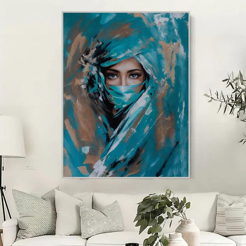 Marktna Canvas Painting of an Arab Girl with a Hollow Frame (120x80) 1 Piece - Image 2