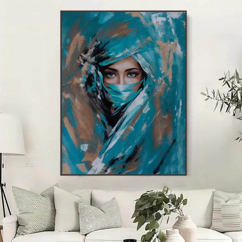 Marktna Canvas Painting of an Arab Girl with a Hollow Frame (120x80) 1 Piece - Image 4