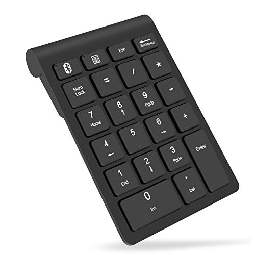 Foloda Bluetooth Number Pad, Wireless 10 Keys USB Number Numeric Keypad for Laptop, 22 Keys Extensions Numpad Keyboard Computer Laptop Accessories (NO Receiver) - Image 1