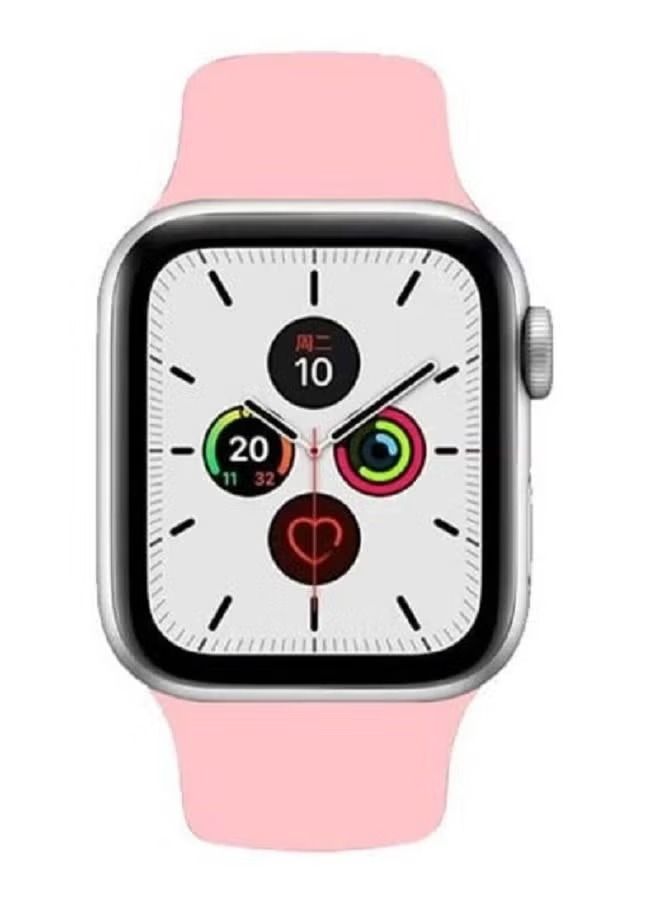 Zaboon Sports Band for Apple Watch 42/44/45mm Soft Silicone Replacement Wrist Strap Compatible with iWatch Apple Watch Series 7/SE/6/5/4/3/2/1 Light Pink  - Image 1