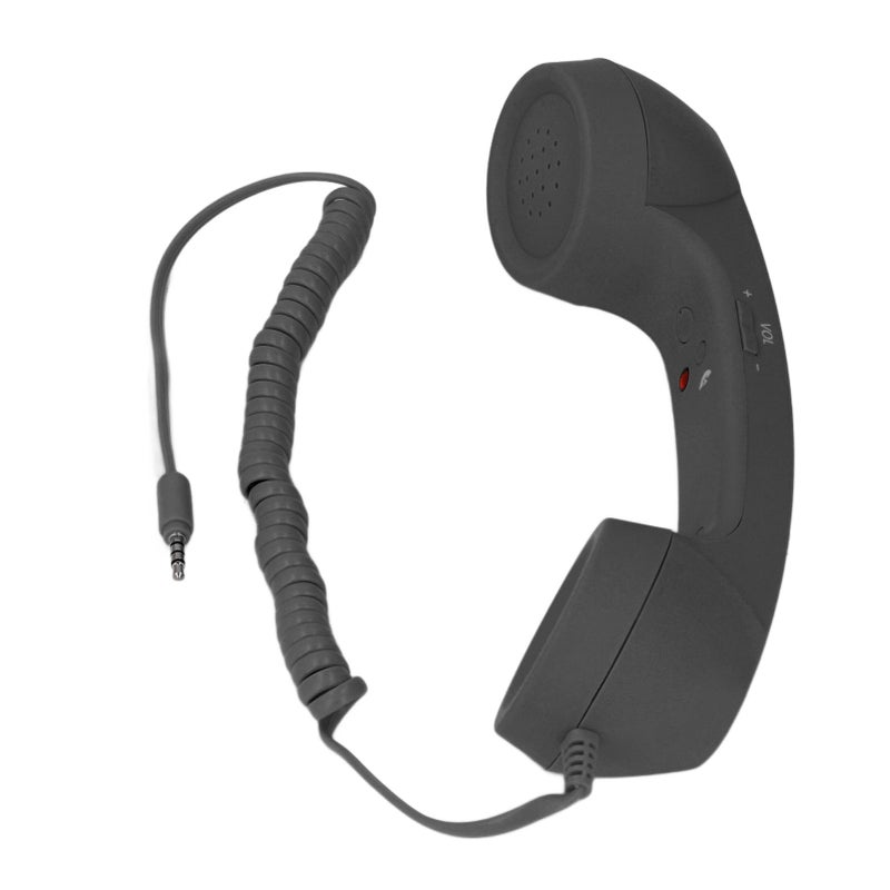 Retro Phone Handset Multifunctional Radiation Proof Clear Sound Wireless Mobile Phone Telephone Handset for Home Travel Office Black - Image 5