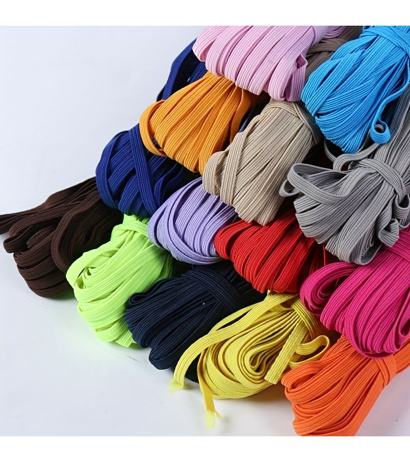 Black 10m High Elastic Flat Soft Elastic Band For Pants Waist Thin Straps - Image 1