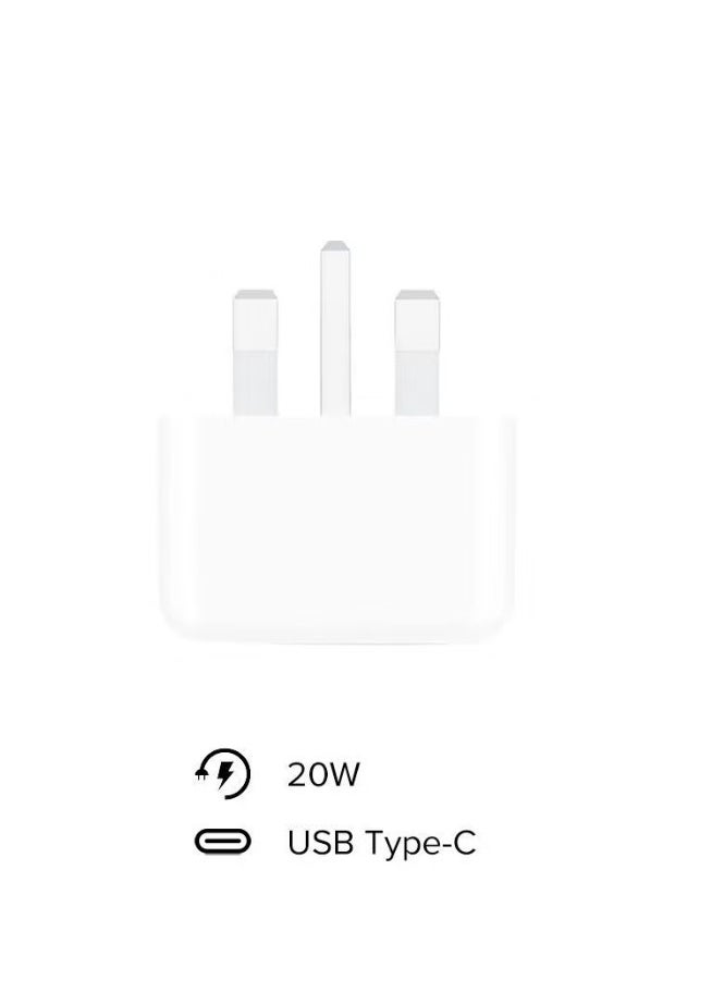 Qbest Triple Wall Power Adapter with USB-C Port | 20W PD Fast Charging Plug | Multi-Use Socket for iPhone, Samsung & Smart Devices | Compact & Safe Design for Home & Office