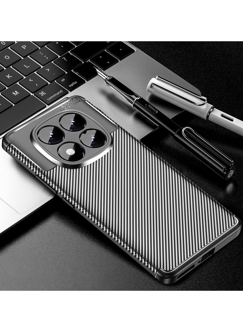 أوتو فوكس جراب حمايه سيليكون تصميم1 مقاوم للصدمات حمايه للكاميرا متوافق مع Redmi Note 14 Pro 4G (اسود) - Image 2