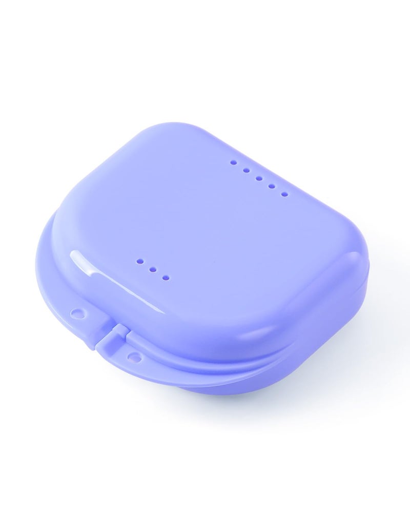 JMU Retainer Case with Vent Holes, Mouth Guard Case Dental Storage Container (Purple) - Image 1