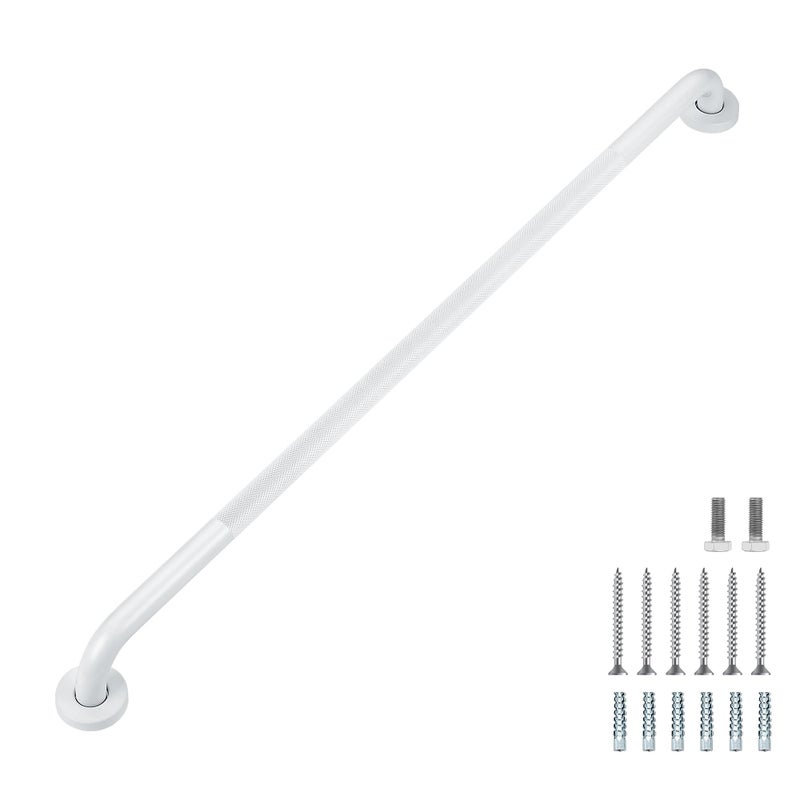 Ravinte Hardware Grab Bars for Shower 1 Pack 36Inch Anti Slip Shower Handles for Elderly Safety Shower Grab Bar Stainless Steel Handicap Grab Bars for Bathroom White 1 Diameter - Image 2