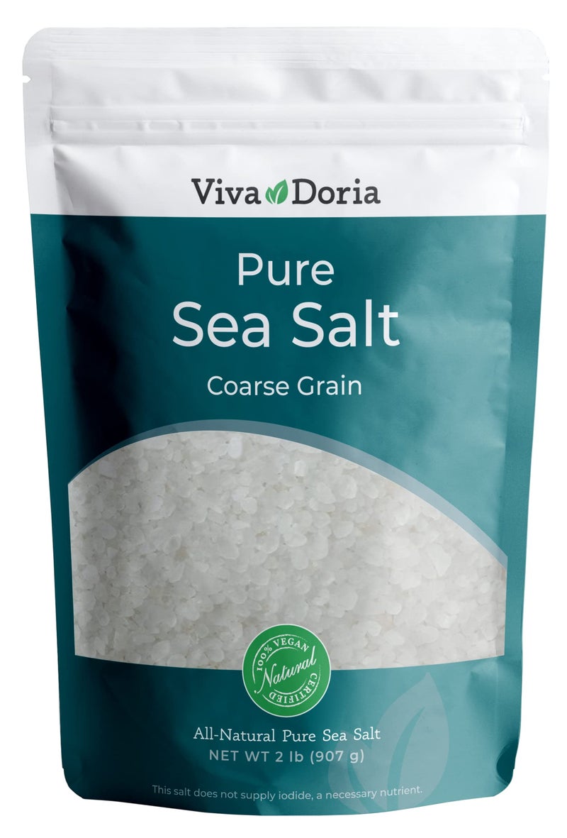 Viva Doria Pure Sea Salt, Coarse Grain, 2 lb | Ideal For Salt Grinders - Image 1