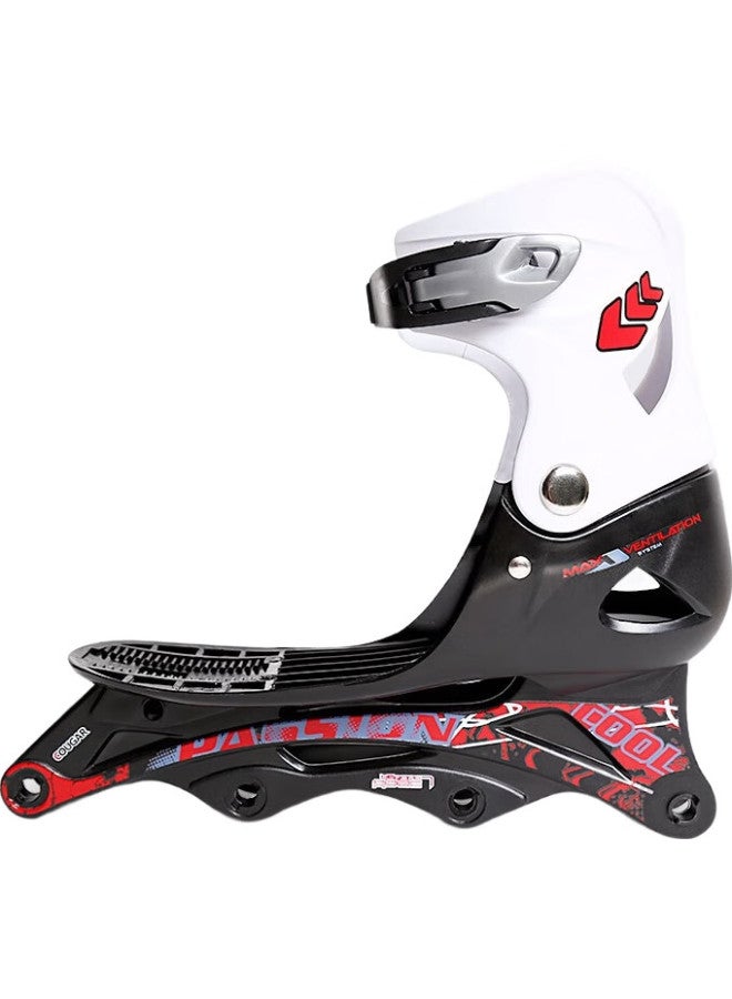 Cougar Adult Adjustable Size Roller Skates, Inline Skates, Black And Red, Size M - Image 1