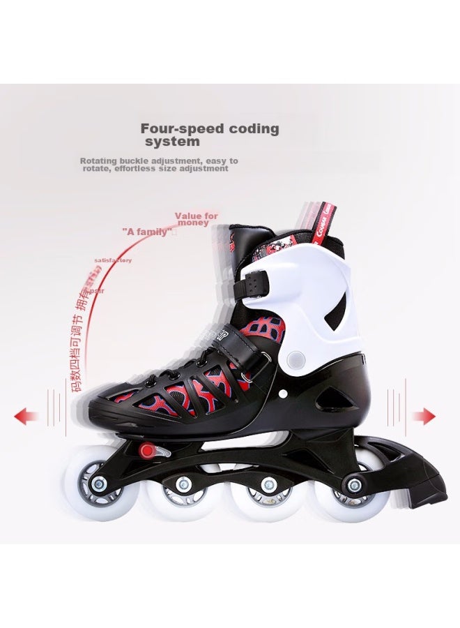 Cougar Adult Adjustable Size Roller Skates, Inline Skates, Black And Red, Size M - Image 3