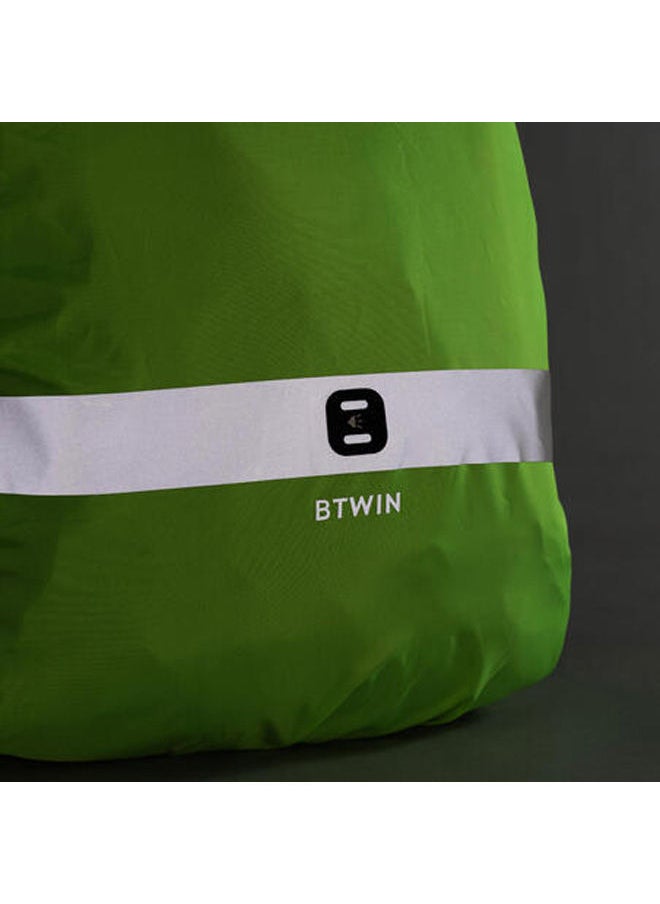 Btwin Waterproof Day_Slash_Night Visibility Bag Cover - Neon Yellow  - Image 2
