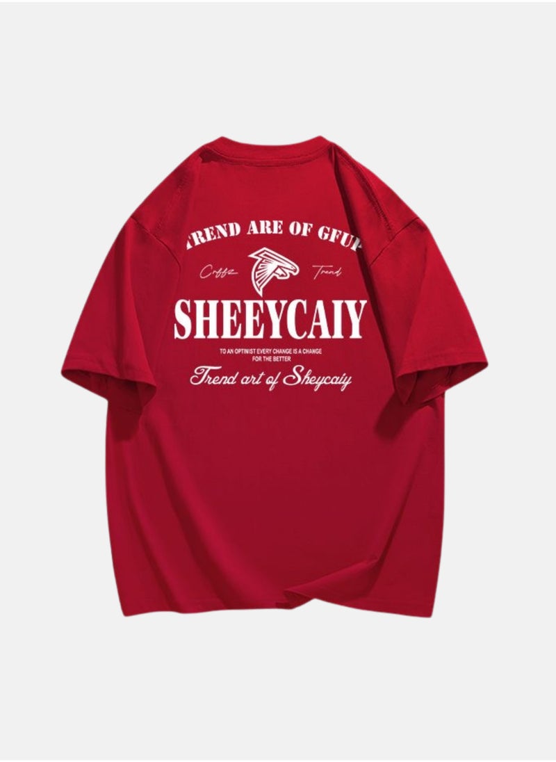 Thirty-One SHEEYCAIY Printed Red Unisex Oversized T-shirt  - Image 2