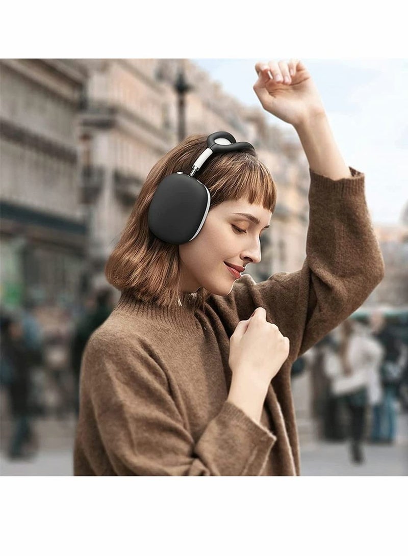 Silicone Case Cover for AirPods Max Headphones, Anti-Scratch Ear Cups and Headband Max, Accessories Skin Protector Headset Protective (Black) - Image 4