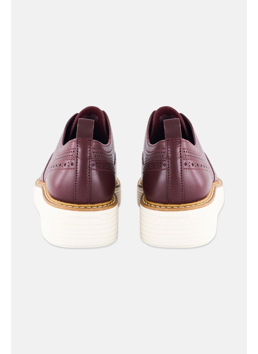 COLE HAAN Women Lace Up Casual Shoes, Maroon  - Image 3