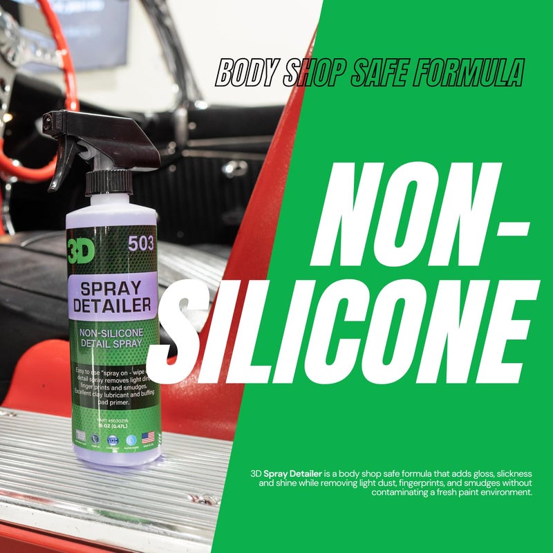 3D Spray Detailer - Silicone-Free Body Shop Detailer Spray for Freshly Painted Vehicles 16oz - Image 4