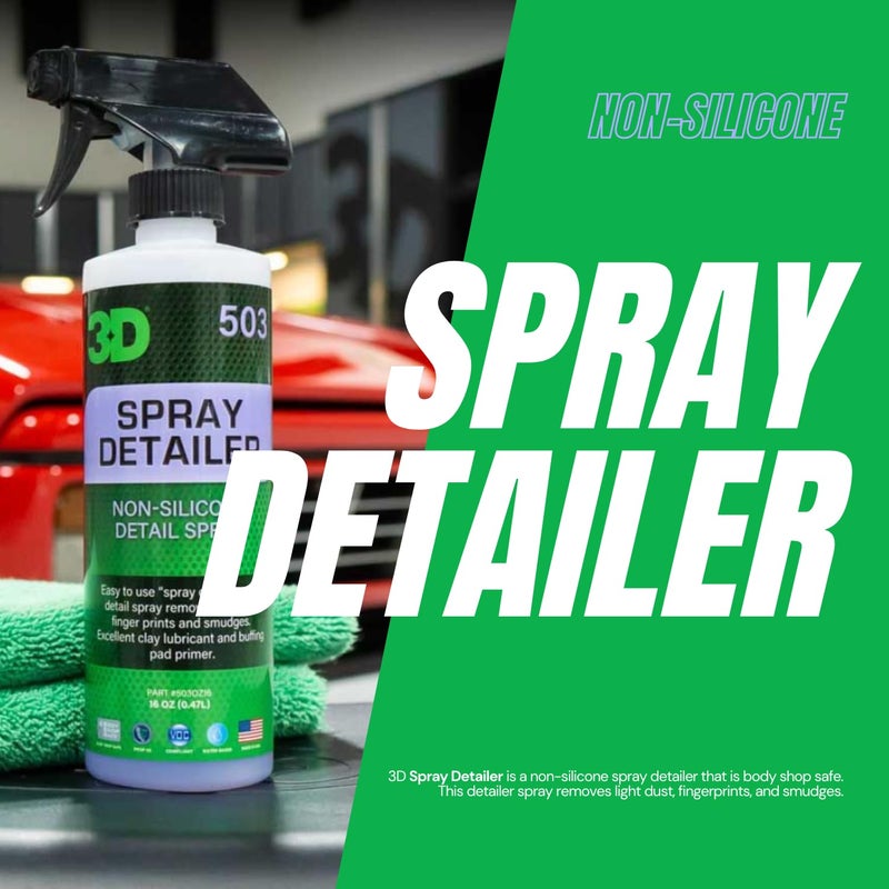 3D Spray Detailer - Silicone-Free Body Shop Detailer Spray for Freshly Painted Vehicles 16oz - Image 3