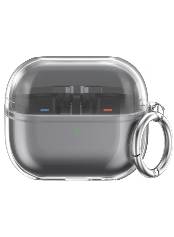 ANYOGRO For Samsung Galaxy Buds 3 & Pro Clear Protective Case Premium TPU Protective Cover Supports Wireless Charging Includes Keyring and Cleaning Tool - Image 2