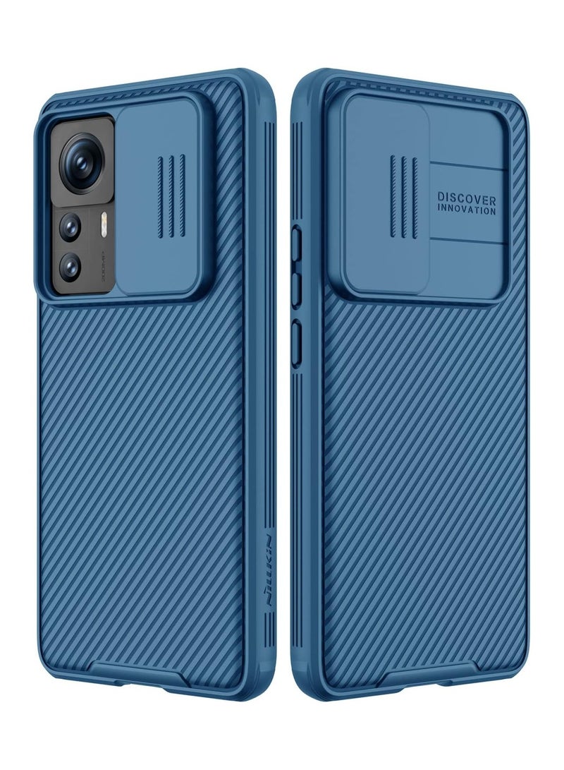 Nillkin for Xiaomi MI 12T/Redmi K50 Ultra Phone Case with Slide Camera Protector Cover Hard PC TPU Slim Rugged Protective Phone Case for Xiaomi MI 12T/Redmi K50 Ultra (Blue) - Image 1