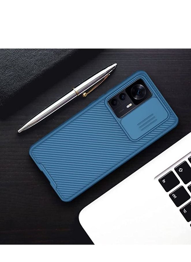 Nillkin for Xiaomi MI 12T/Redmi K50 Ultra Phone Case with Slide Camera Protector Cover Hard PC TPU Slim Rugged Protective Phone Case for Xiaomi MI 12T/Redmi K50 Ultra (Blue)  - Image 5