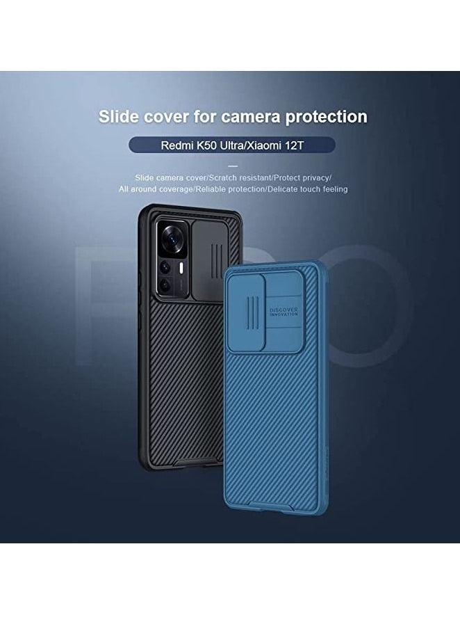 Nillkin for Xiaomi MI 12T/Redmi K50 Ultra Phone Case with Slide Camera Protector Cover Hard PC TPU Slim Rugged Protective Phone Case for Xiaomi MI 12T/Redmi K50 Ultra (Blue)  - Image 4