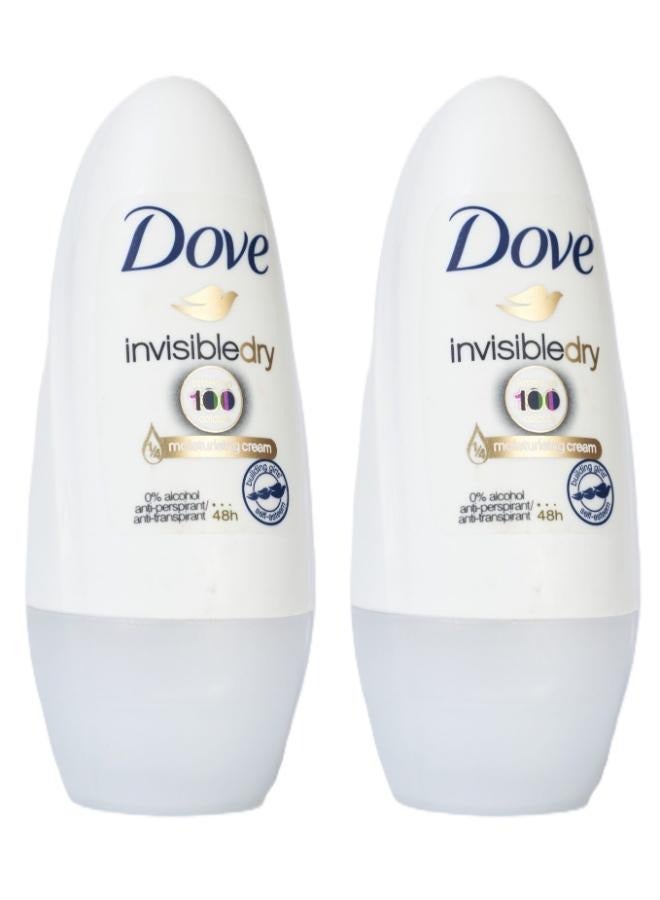 Dove 2 Pcs Dove Deodorant Roll On Invisible Dry 50ML - Image 1