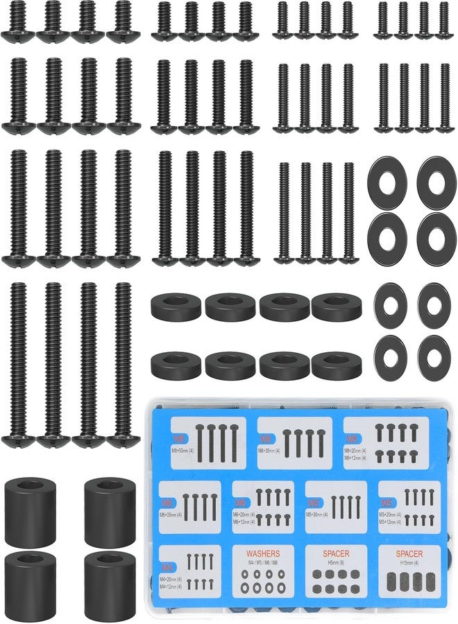 MOUNTUP Universal TV Mounting Hardware Screw Kit with Box - M4 M5 M6 M8 Screws, Spacers & Washers for Most LED LCD OLED 4K TVs, Replacement Screws for TVs/Monitor Mounting up to 80 inches, MU0041 - Image 1