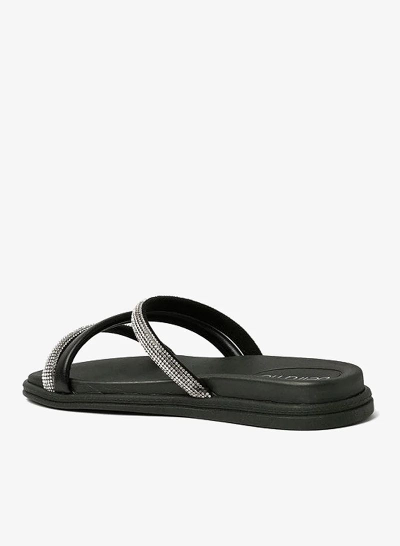 Beira Rio Black Flat Sandals for Women – Stylish Ladies Flat Sandals & Comfortable Flat Slippers for Women | Best Price UAE