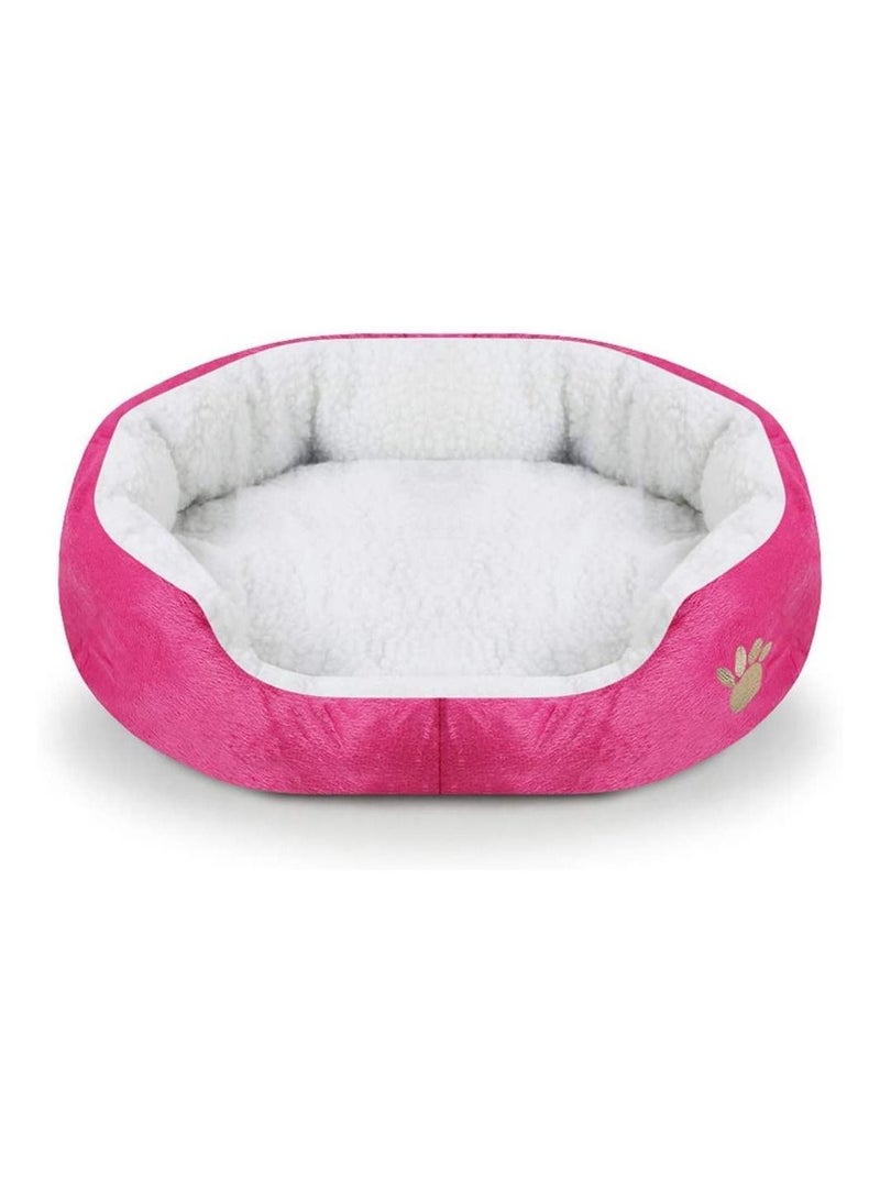 MARGOUN Dog Bed Pet Cat Bed Soft Fluffy Cushion Bed Comfortable and Washable Pet Mattress 40x45cm Pink - Image 3