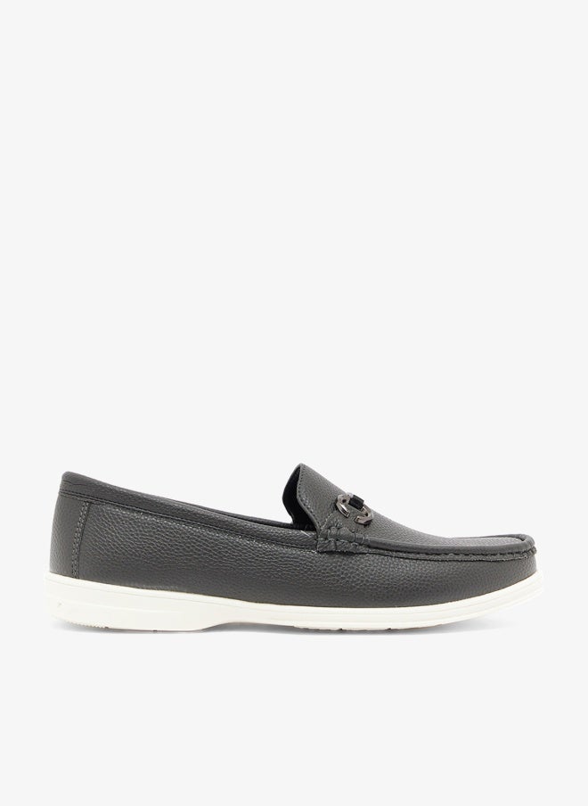 Robert Wood Textured Horsebit Driving Loafers - Image 1