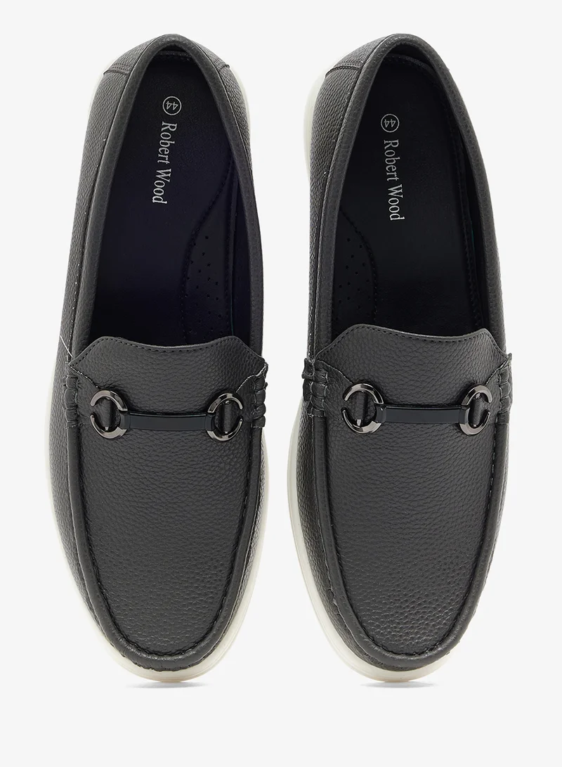 Robert Wood  Textured Horsebit Driving Loafers for Men | Best Price UAE