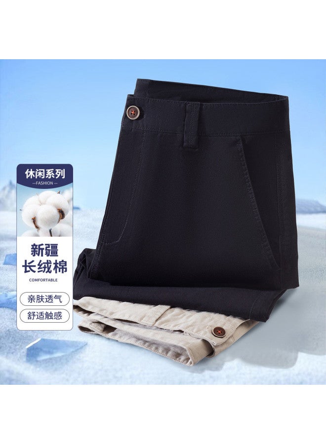 FOLUNSI men's Summer Breathable Thin Solid Color Business Casual Shorts - Image 2