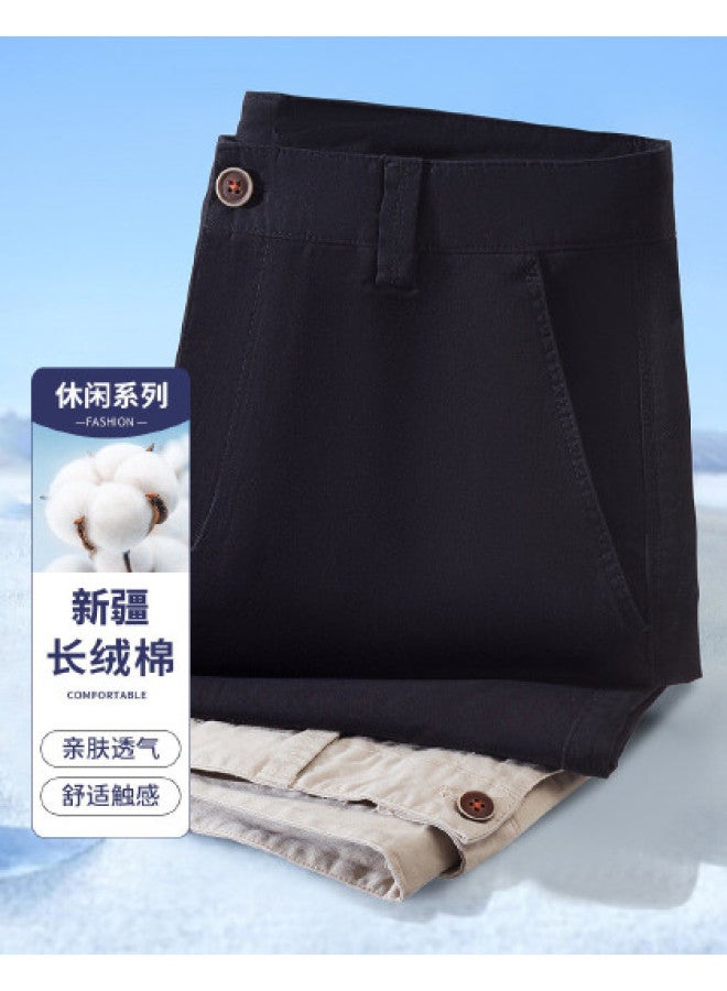 FOLUNSI men's Summer Breathable Thin Solid Color Business Casual Shorts - Image 1