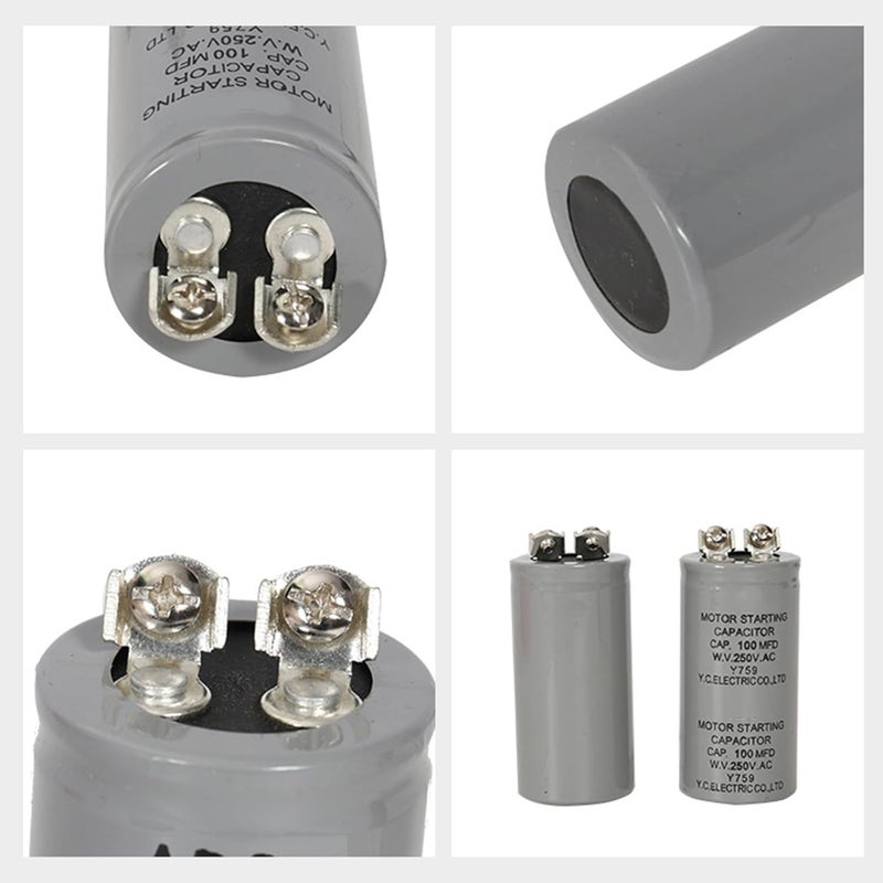 مكثف بدء تشغيل المحرك CD60 125V / 250V 50UF-1200UF مكثف بدء وتشغيل المحرك للاستخدام المهني والمنزلي أداة كهربائية - Image 5