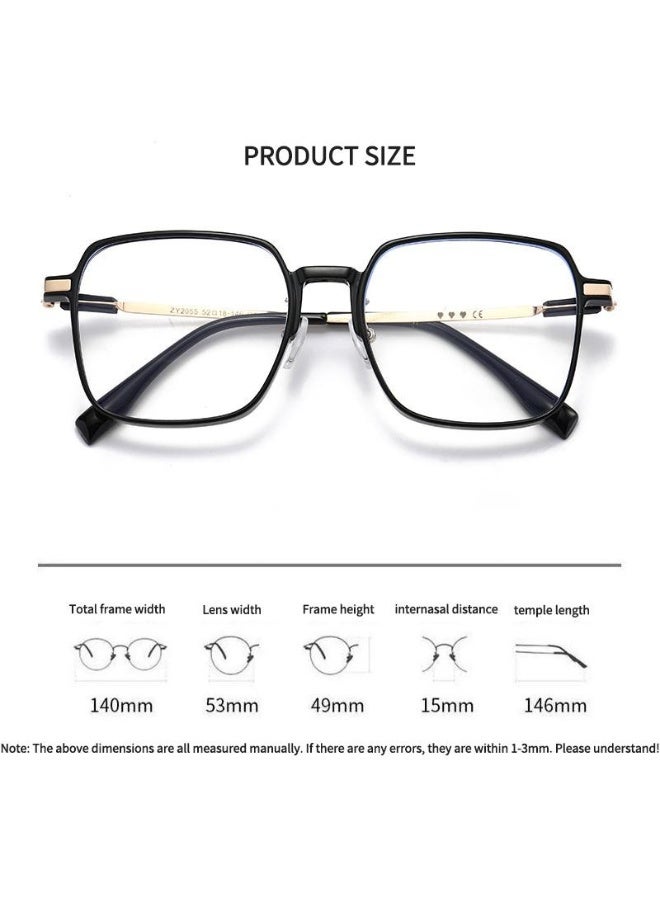 Unisex Square Photochromic Blue Light Blocking Glasses with UV Protection - Image 2