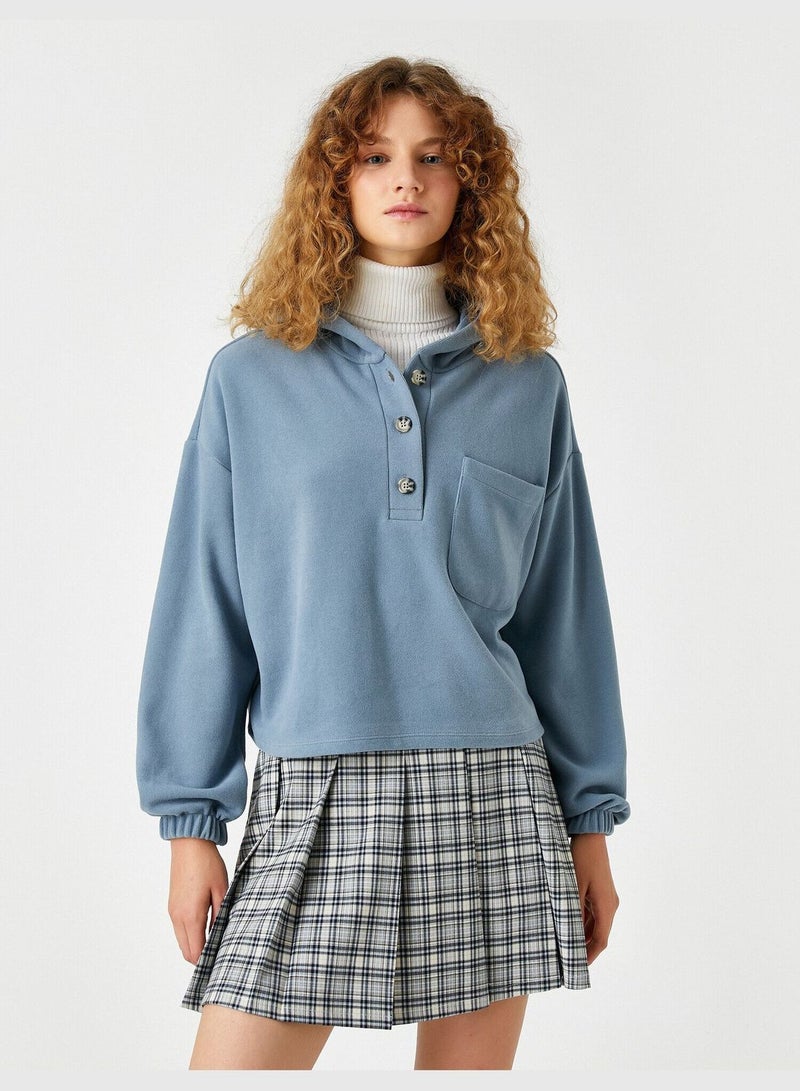KOTON Pecket Hoodie Sweatshirt - Image 3