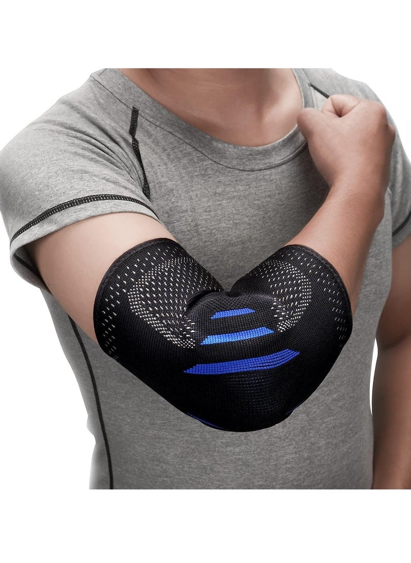 Generic - 2 in 1 Tennis Elbow Brace for Men Women Compression Sleeve with Integrated Elbow Pads Breathable Tendonitis elbow Support Protector for Sports Golfer's Elbow Arthritis Treatment Reduce Joint Pain (M) - Image 1