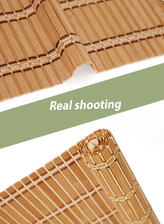 FoundGo 24"W x 72"H Roman Blinds Sun Shade, Retro Classic Filtering Roller Bamboo Curtains for Windows, Doorways - Image 2