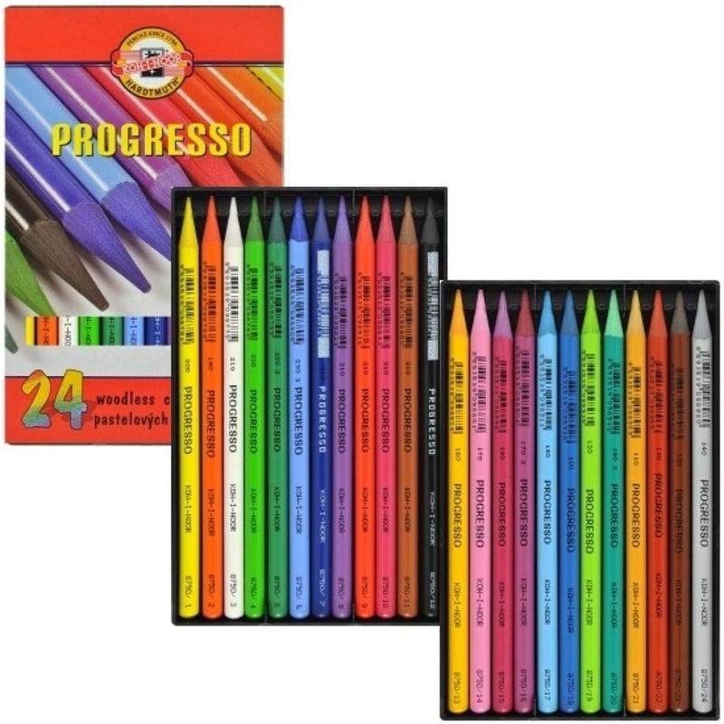 KOH-I-NOOR Set Of Woodless Coloured Pencils Progresso 24 Pieces - Image 2