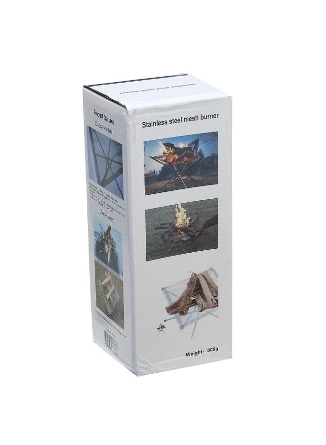 Portable outdoor fire pit, foldable stainless steel mesh fire pit for burning wood, foldable to save space, ideal for camping, backyard, patio, garden (carrying bag included) - Image 4