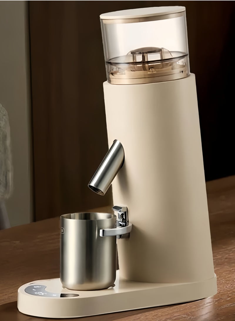 ET-LIFE Electric Coffee Grinder, 60 Precise Grinding Settings, Suitable for 2-8 Cups, White - Image 1