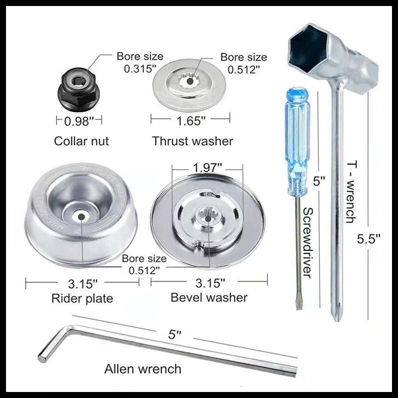 Generic Steel Wire Trimmer Head Gardening Tool Star accessories 7-piece set 400g 