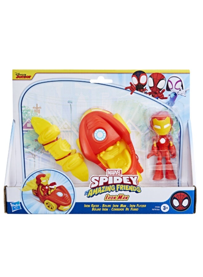 Hasbro Marvel مجموعة سيارة وشخصية هاسبرو مارفل سبايدي وأصدقاؤه المذهلون آيرون ريسر - Image 4