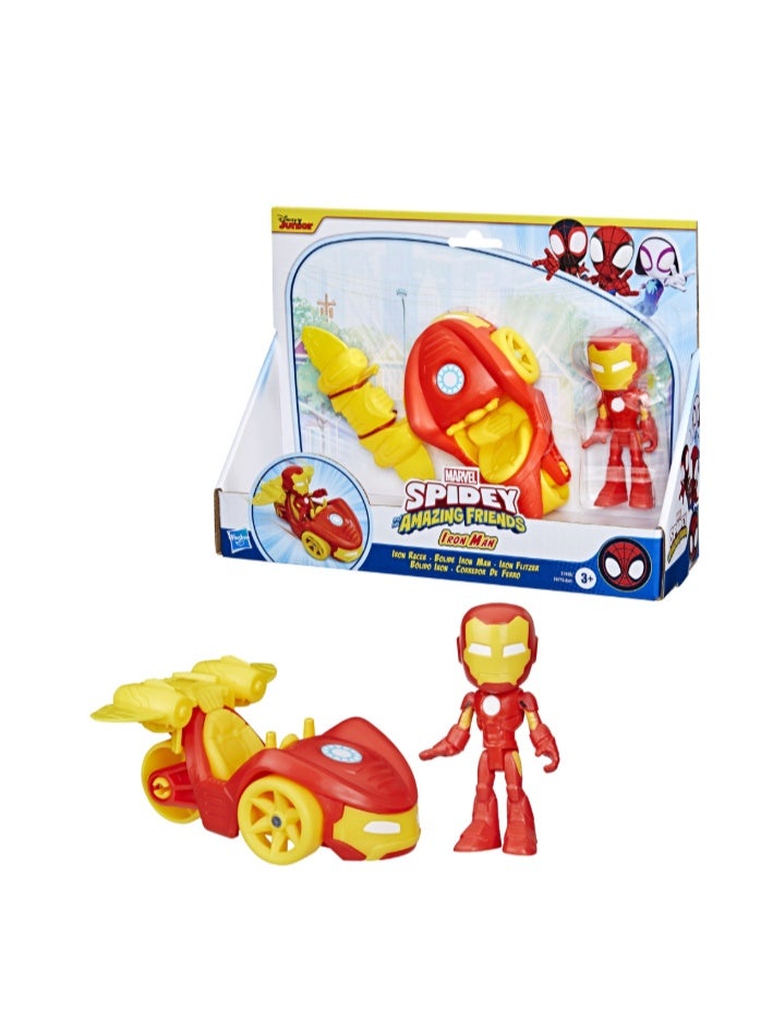 Hasbro Marvel مجموعة سيارة وشخصية هاسبرو مارفل سبايدي وأصدقاؤه المذهلون آيرون ريسر - Image 3