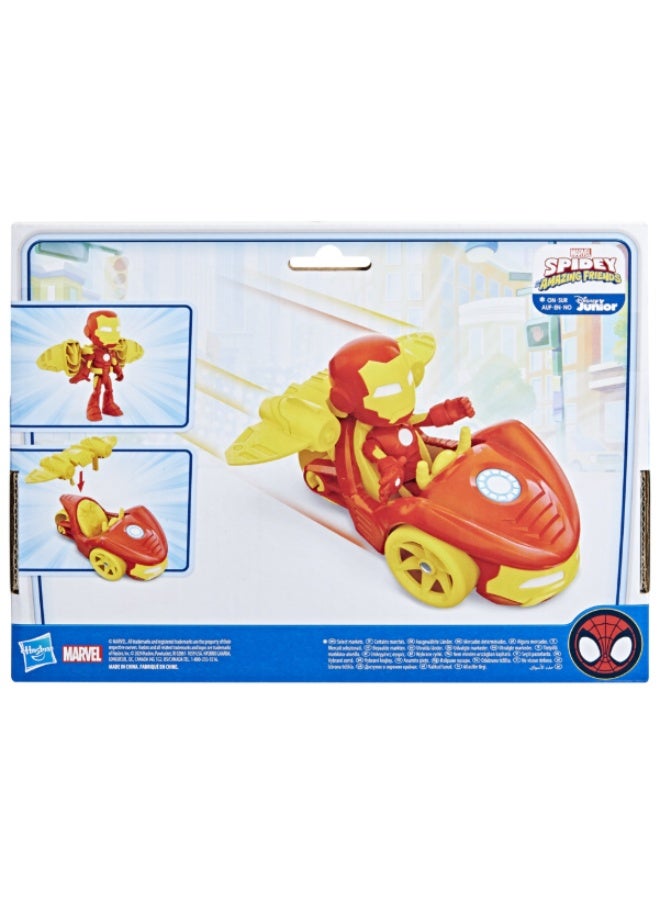 Hasbro Marvel مجموعة سيارة وشخصية هاسبرو مارفل سبايدي وأصدقاؤه المذهلون آيرون ريسر - Image 5