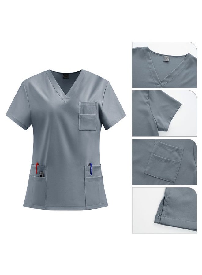 Joychic Womens Men Medical Scrubs Set Unisex Scrub Top and Scrub Pant Set Medical Uniform Scrubs Medical Uniform Set - Image 5