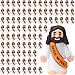 Bememo 100 Pcs Little Jesus Figures Jesus Loves You Original Design Pocket Rubber Little Figures to Hide and Seek Sunday Religious Party Share Easter GiftsOrange - Image 2