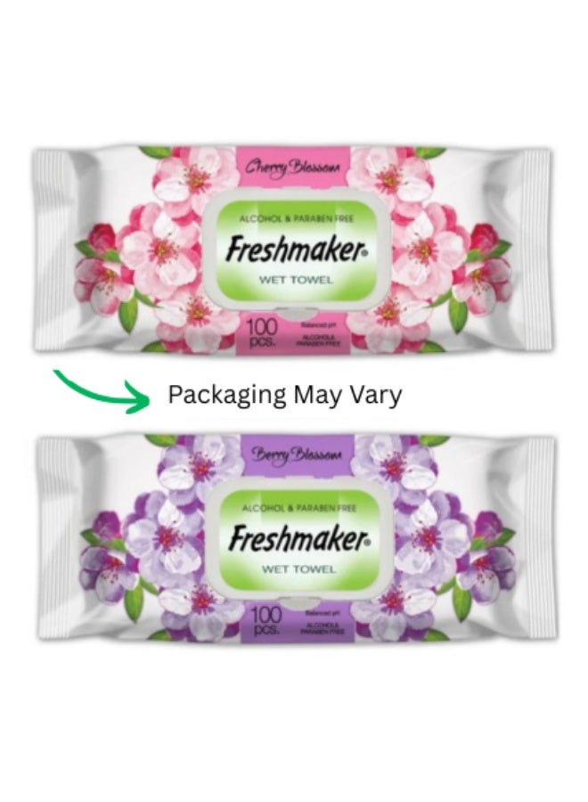 Blossom Scented Wet Wipes - 100 Wipes