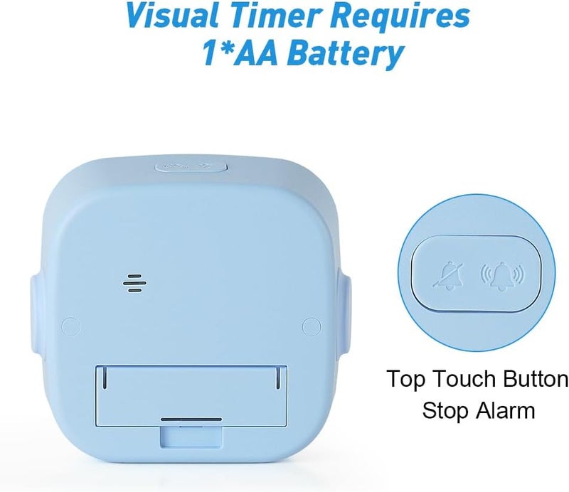 hotut 60 Minute Visual Timer for Kids,Visual Countdown Timer Clock Kids,Kids Desk Management Tools with Red Circle and Non-Ticking for Classroom,Home,Kitchen,Office - Image 3