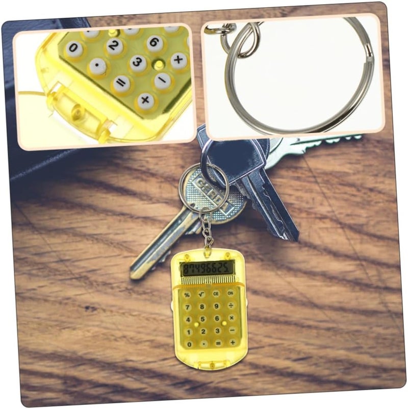 4pcs Portable Mini Keychain Calculator Small Electronic Pocket Calculators with LCD Display Basic Arithmetic Functions Lightweight for Students and Everyday Use - Image 5