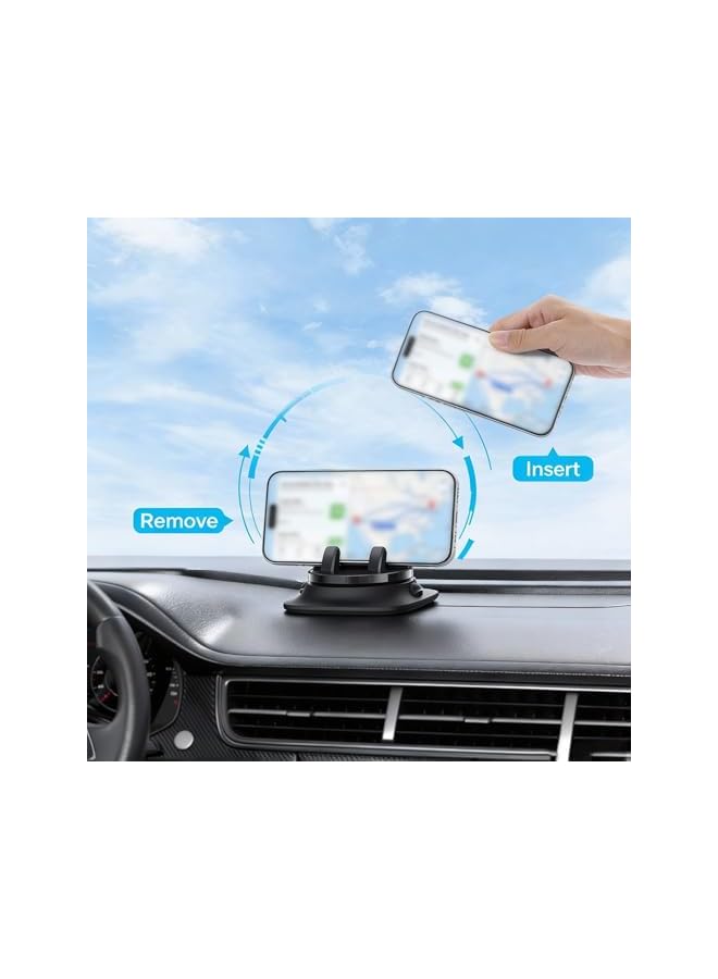 S-TOP Car Phone Holder Mount, 360 Degree Rotating able Spring Dashboard Mount, Compatible with All Smartphones, Secure Suction Cup with One Hand Operation for Car - Image 5